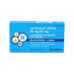 Normostop cafeina 50 mg 50 mg 12 comprimidos recubiertos